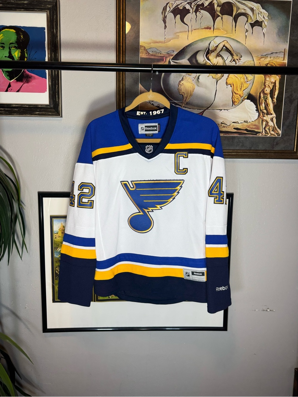 Reebok NHL St. Louis Blues David Backes #42 Hockey Jersey Women’s L